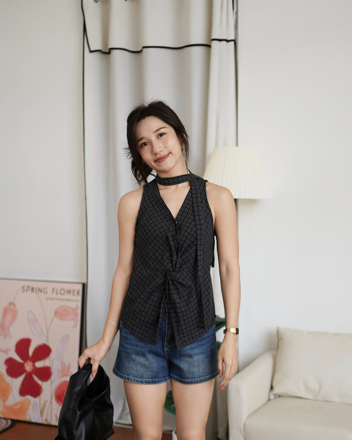 Verona Plaid Top
