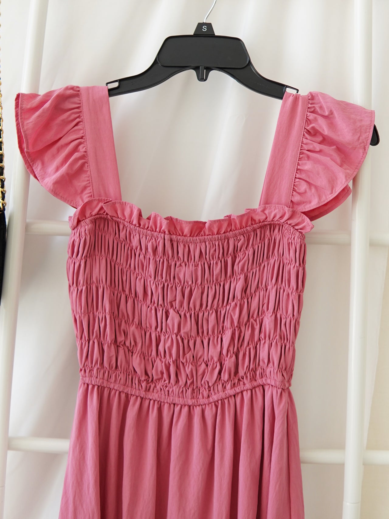 Pink Ruffle Smocked Dress