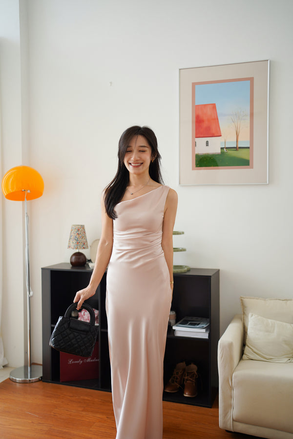 Qaira Toga Mermaid Satin Dress