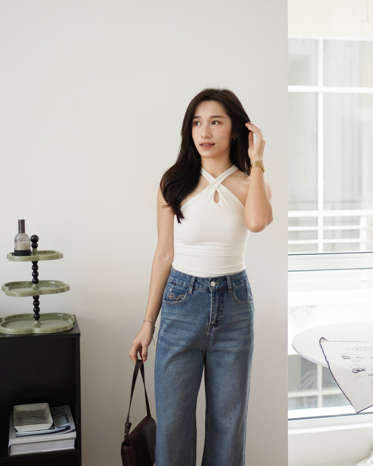 Rosie Cross Neck Padded Top