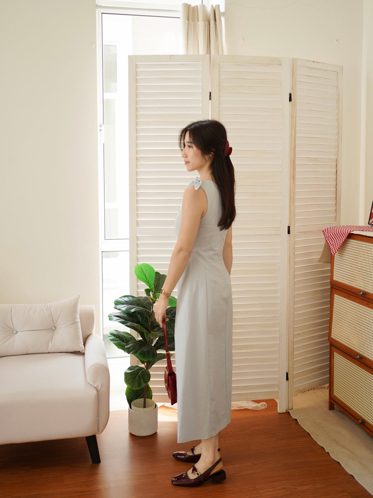 Laura Ribbon V Dress - LovelyMadness Clothing Malaysia
