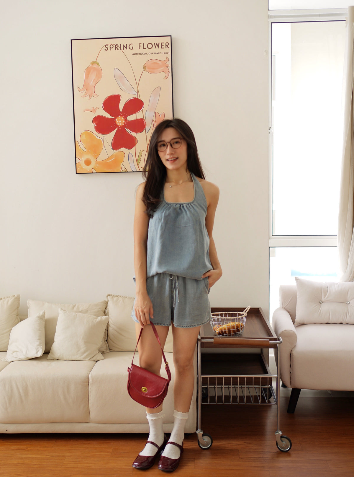 Denim Halter Set - LovelyMadness Clothing Malaysia