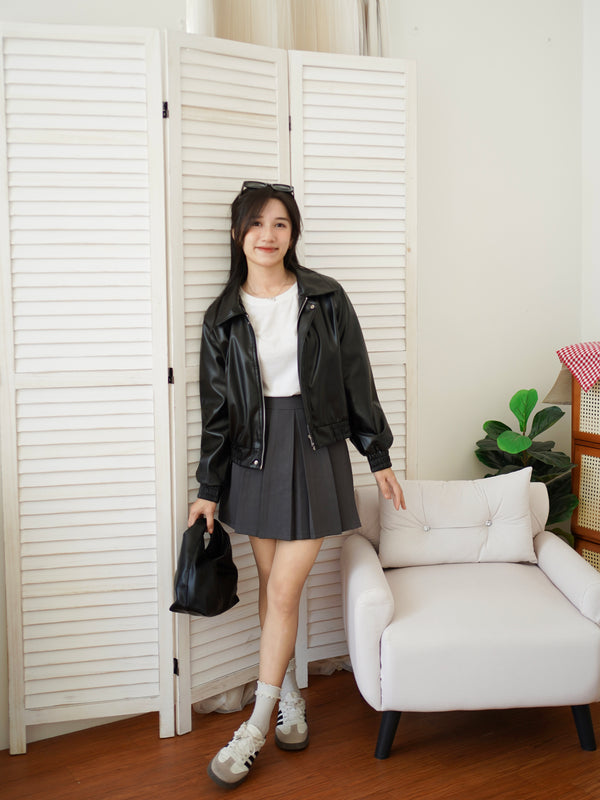 Black Faux Leather Jacket