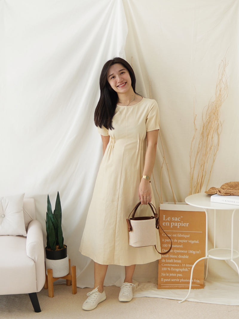 Juliet Yellow Ramie Dress