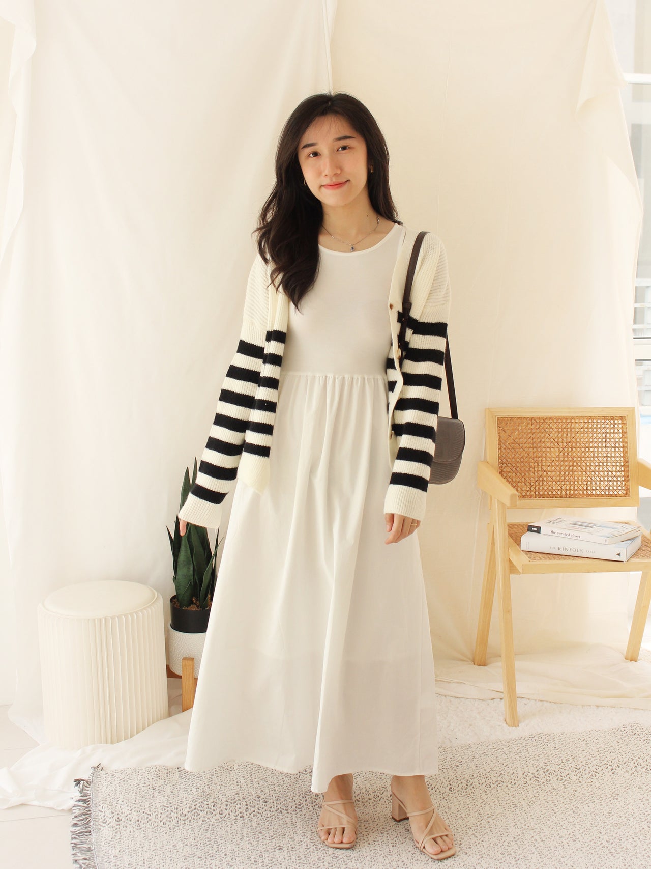 YUINA STRIPE KNIT OUTER / TOP