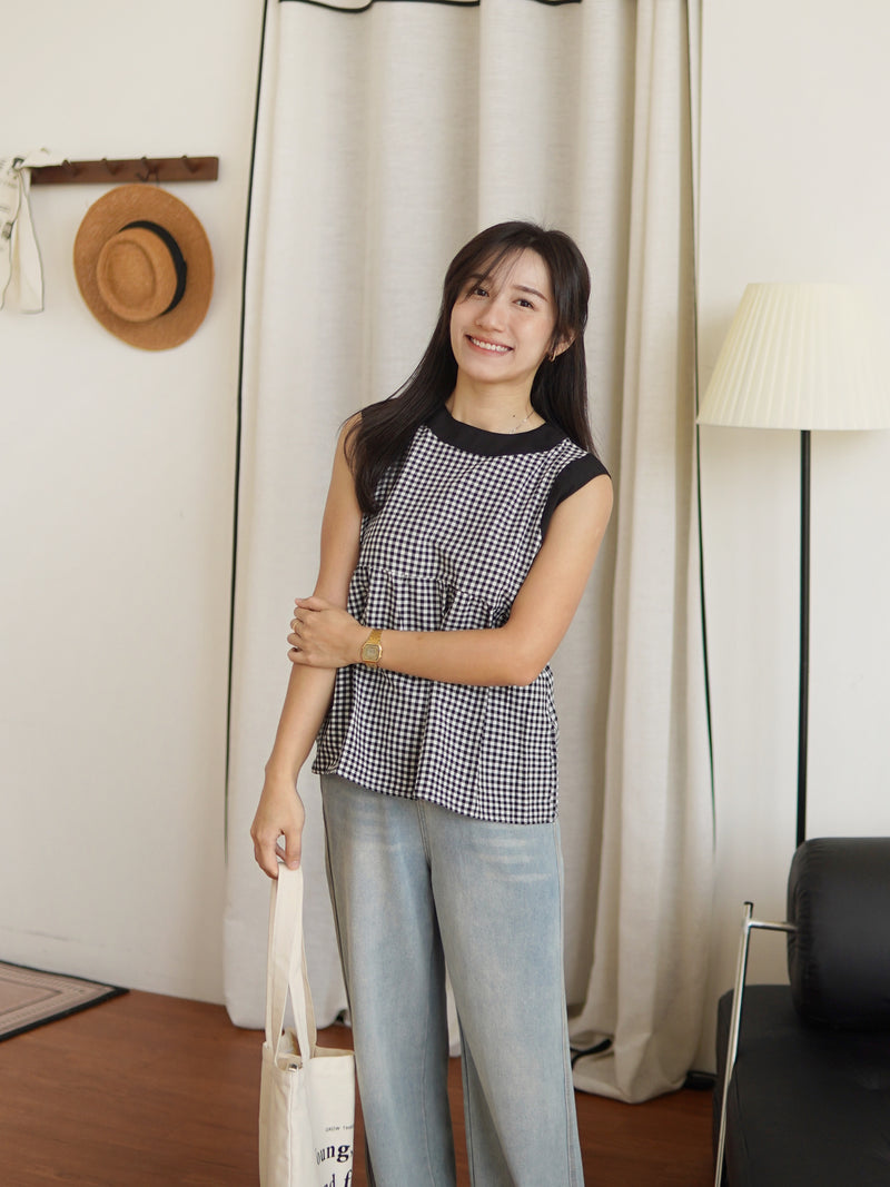 Gingham Darling Bow Top