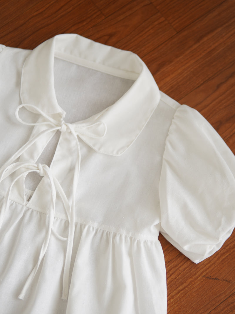 Hannah Puff Ribbon Blouse