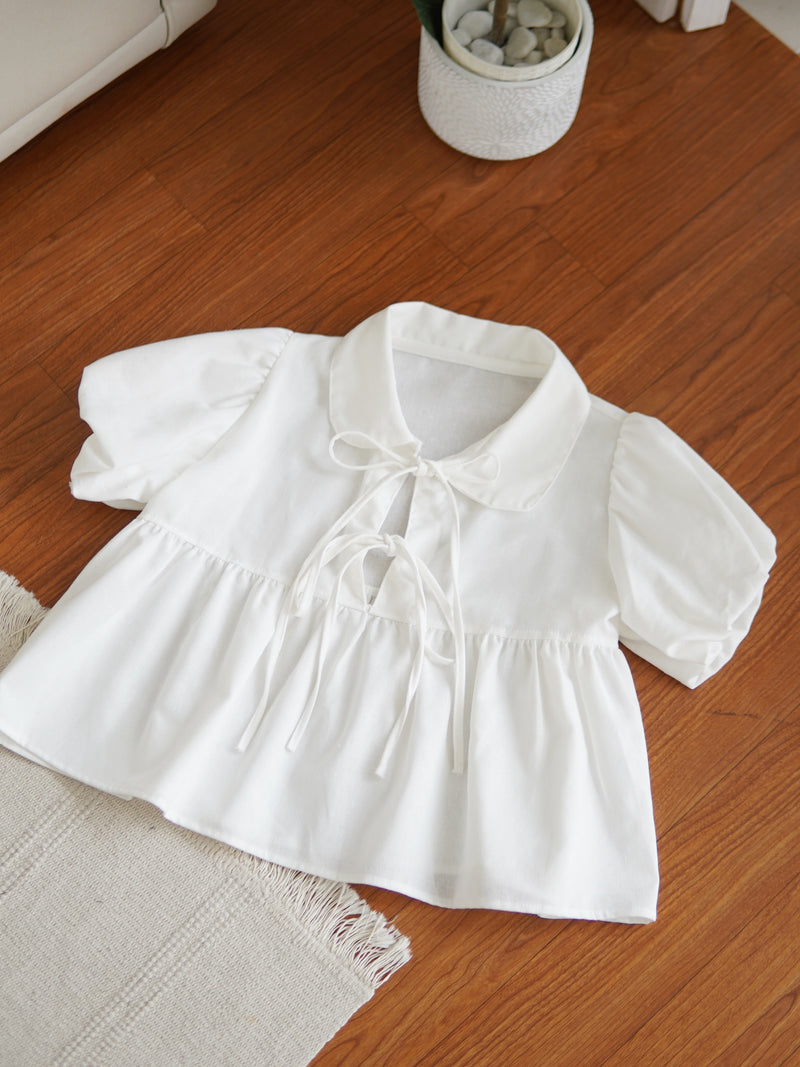 Hannah Puff Ribbon Blouse