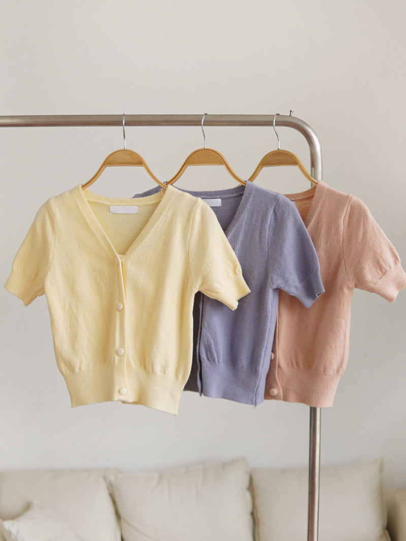Dari Knit Cardi (Fit S Size) Including Inner Tank