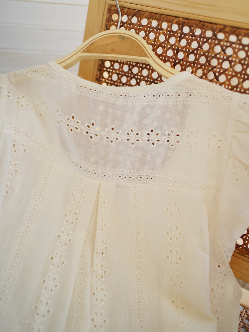 LACE BUTTON UP TOP