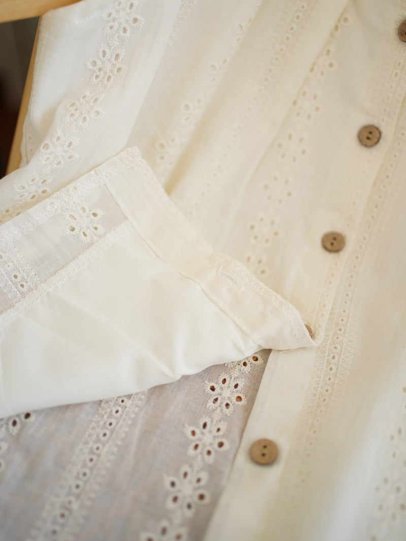 LACE BUTTON UP TOP