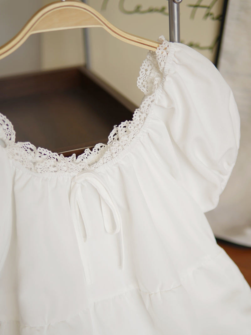 JULENE EYELET PUFF BLOUSE