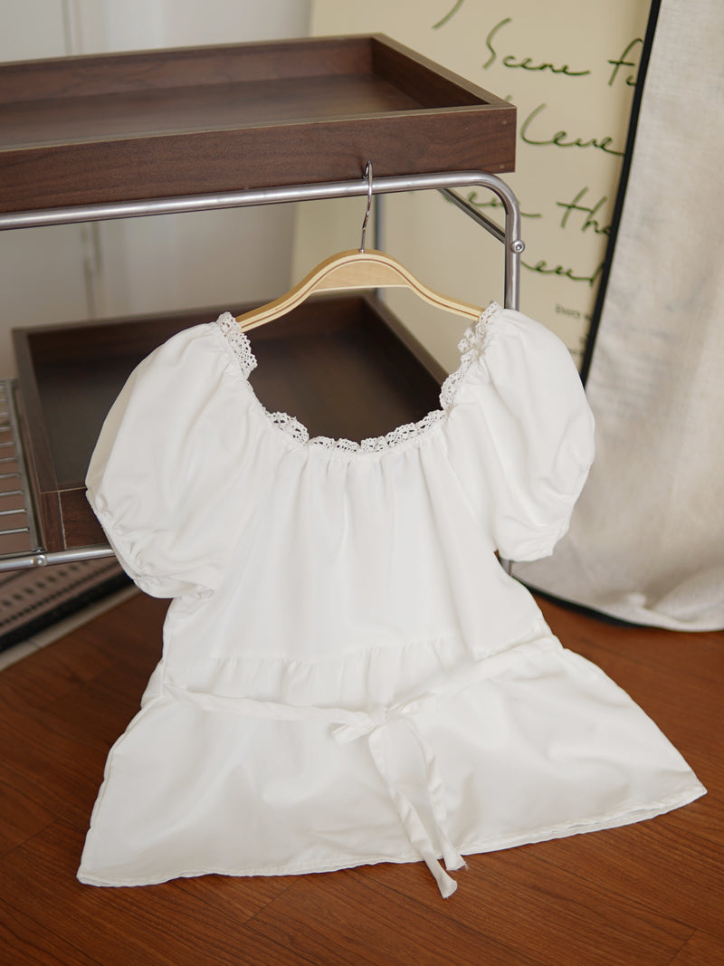 JULENE EYELET PUFF BLOUSE