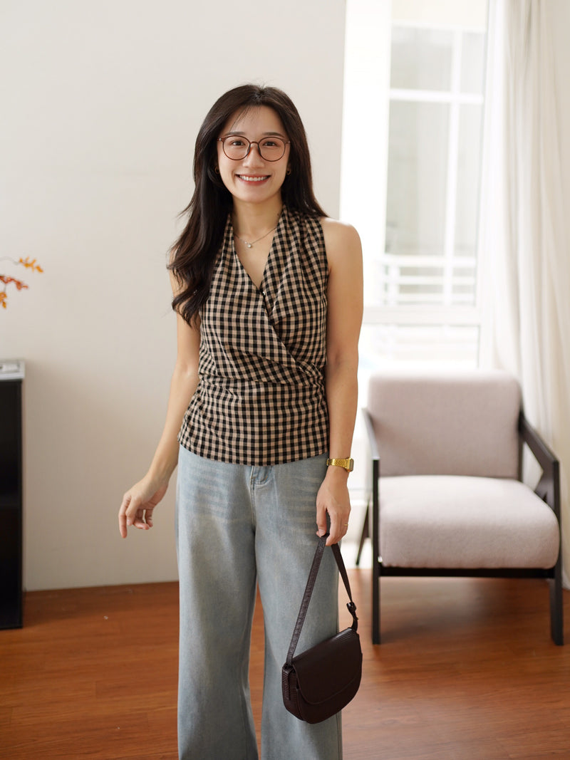Serena Plaid Top