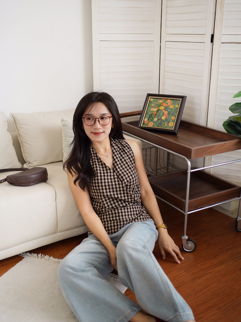 Serena Plaid Top
