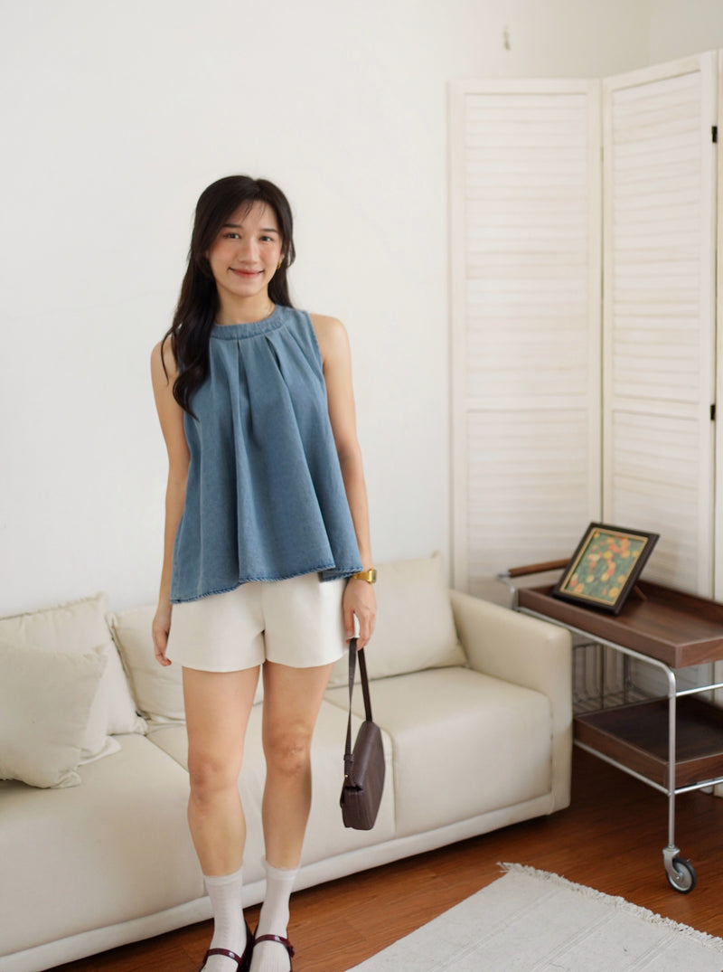 Queena Denim Top