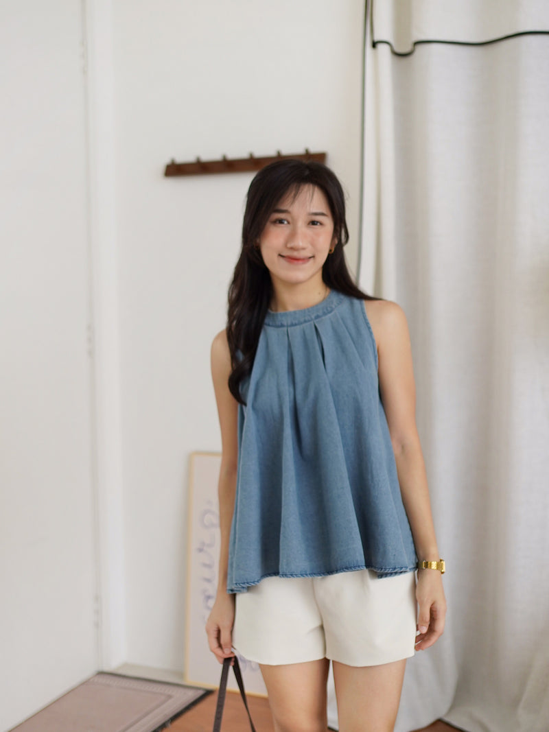 Queena Denim Top