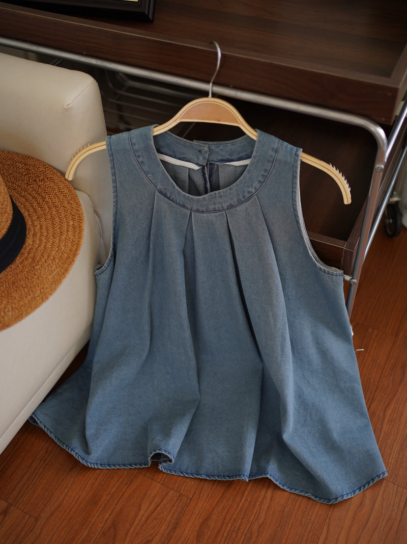 Queena Denim Top