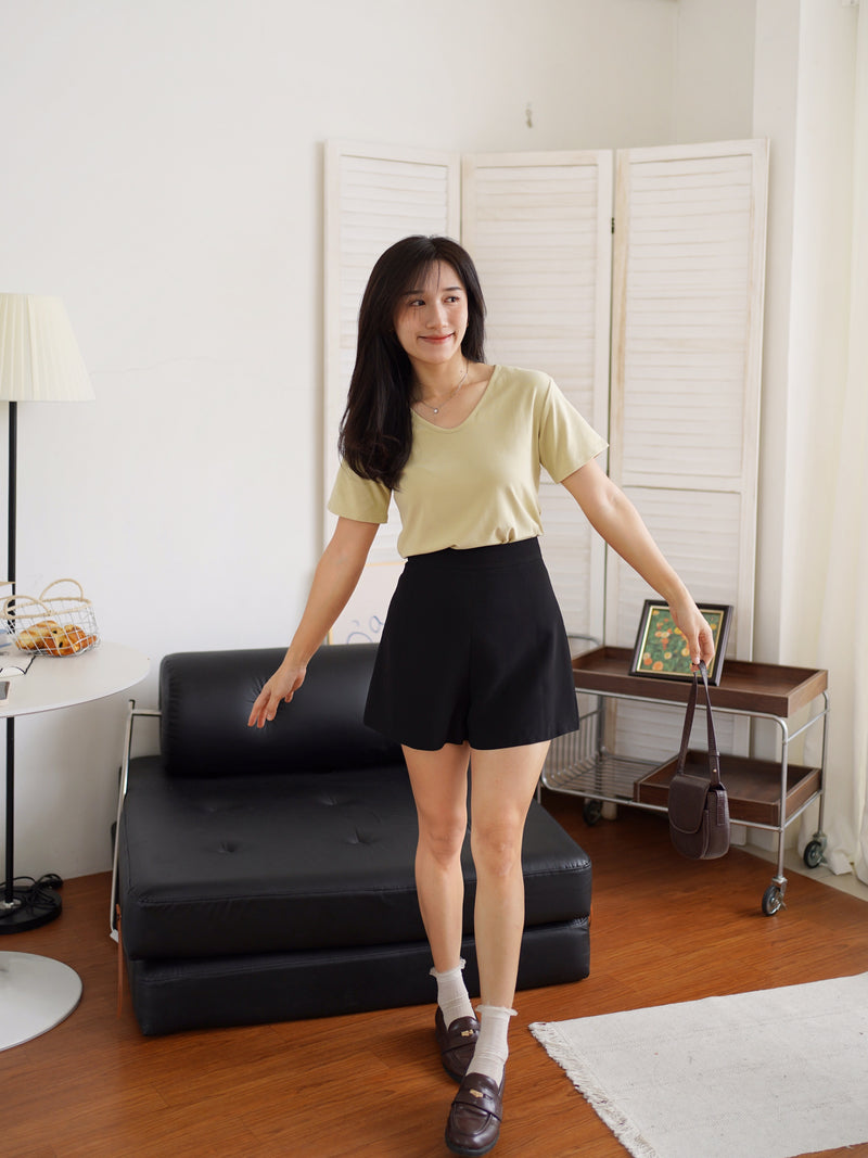 V Neck Cotton Tee