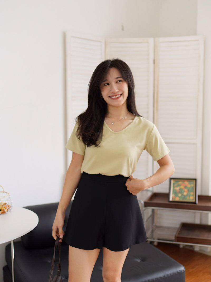 V Neck Cotton Tee