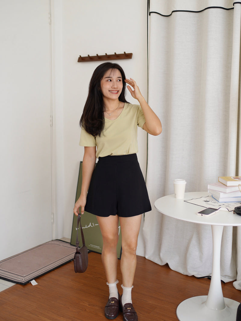 V Neck Cotton Tee