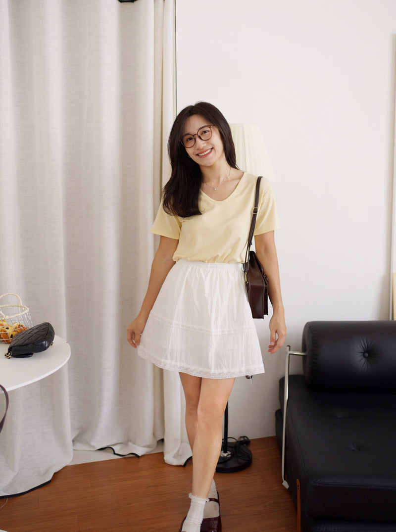 V Neck Cotton Tee