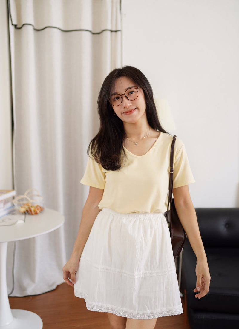 V Neck Cotton Tee