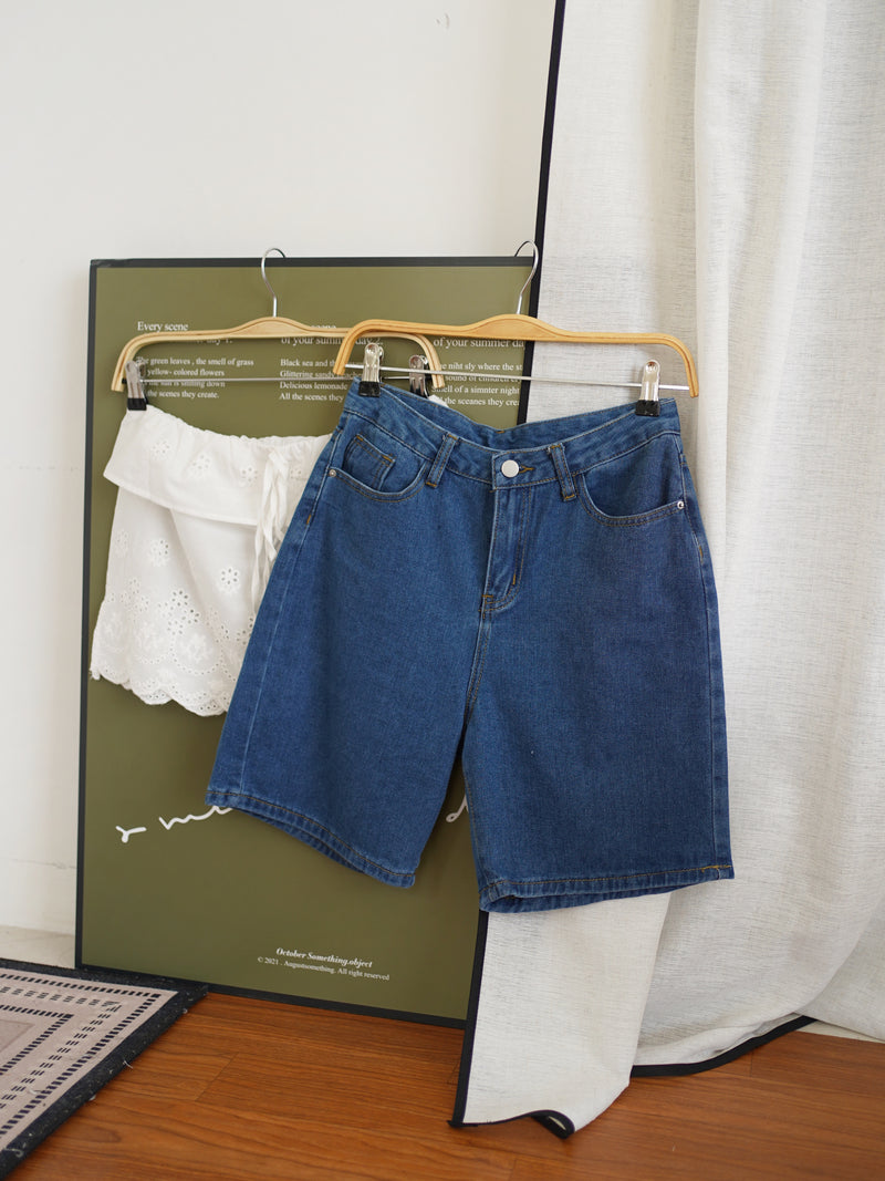 Denim Bermuda Shorts