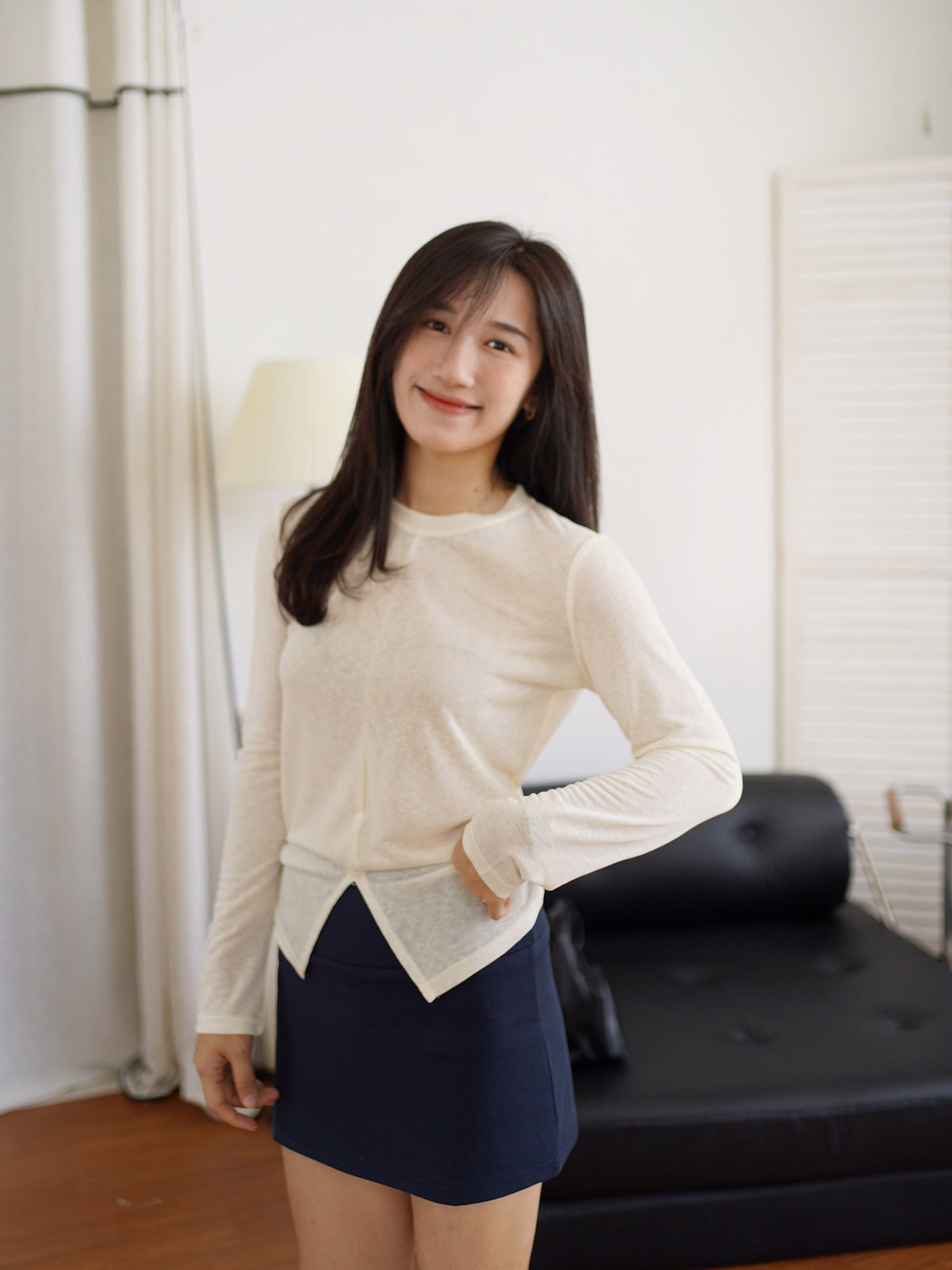 HYE-JIN Lightweight Sheer Knit