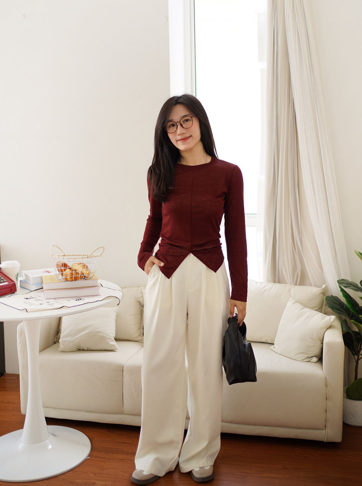 HYE-JIN Lightweight Sheer Knit