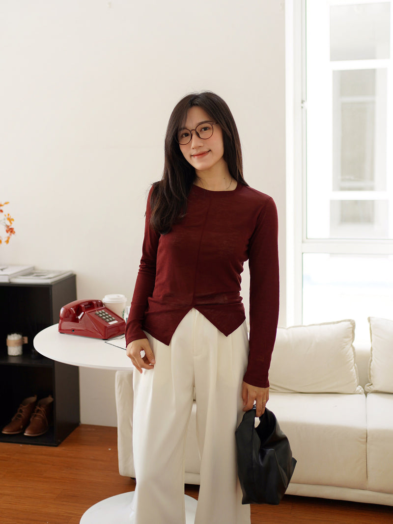 HYE-JIN Lightweight Sheer Knit