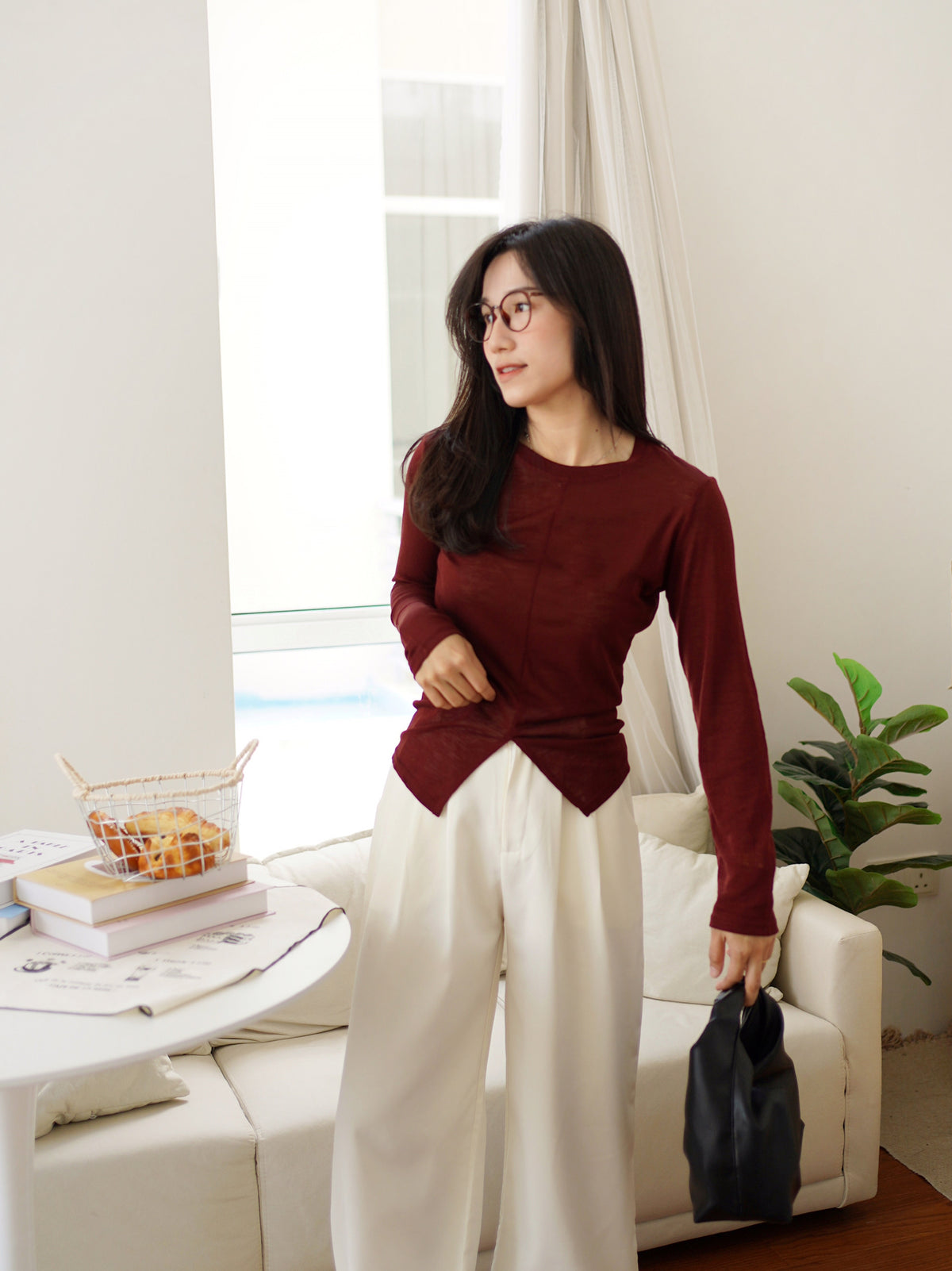 HYE-JIN Lightweight Sheer Knit