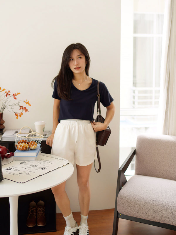 V Neck Cotton Tee