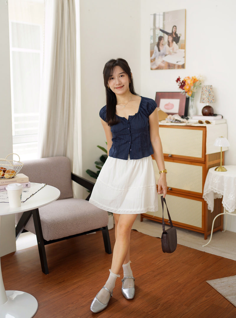 FIONA Lace Eyelet Top