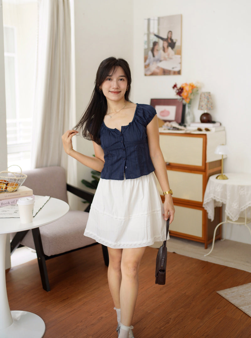 FIONA Lace Eyelet Top
