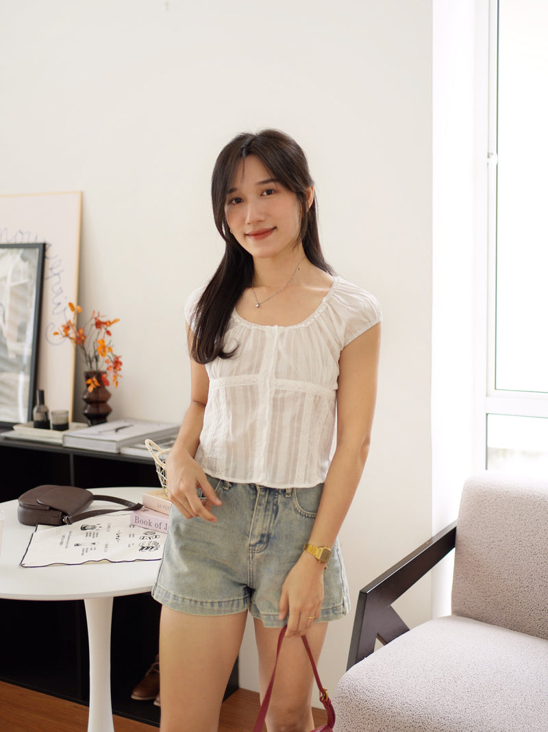 FIONA Lace Eyelet Top