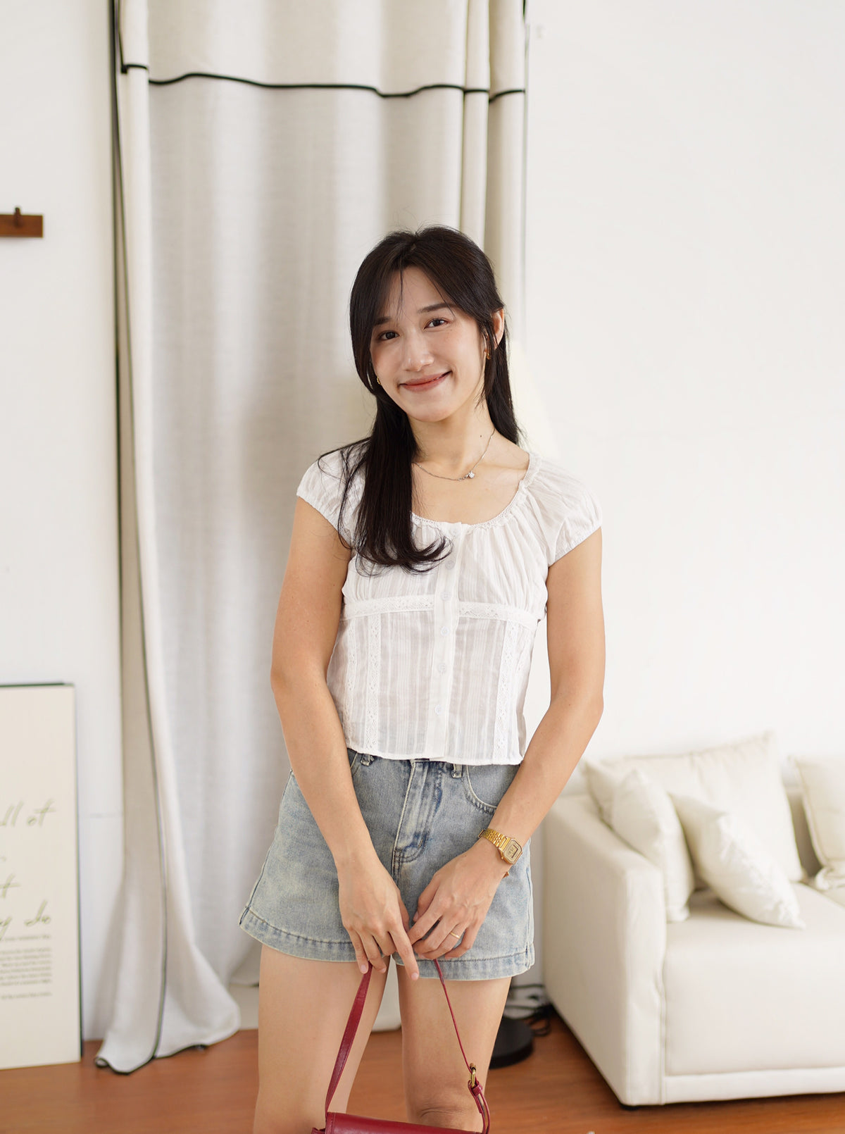 FIONA Lace Eyelet Top