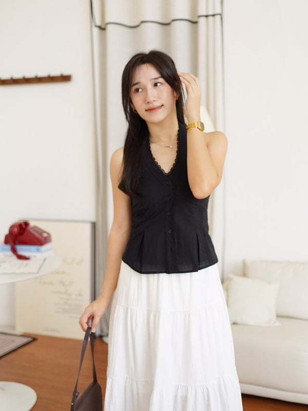 Muse Halter Eyelet Top