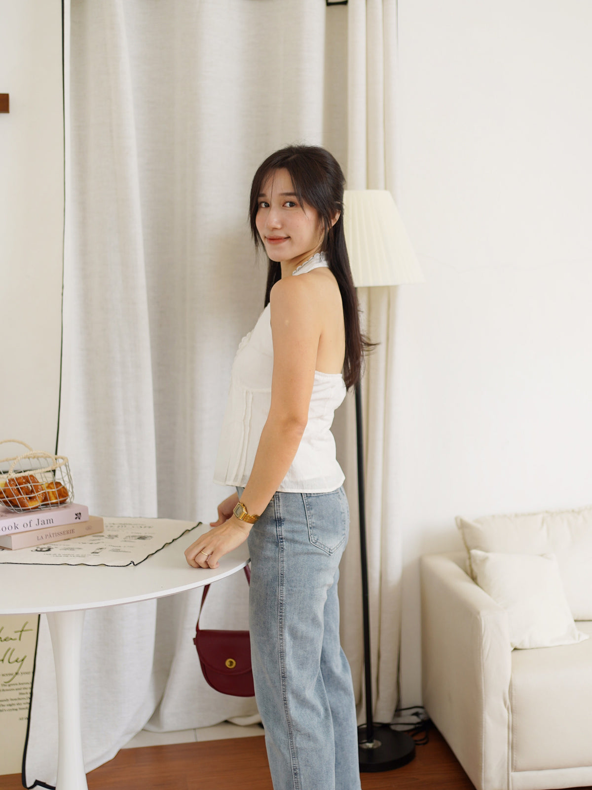 Muse Halter Eyelet Top