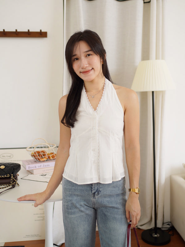 Muse Halter Eyelet Top