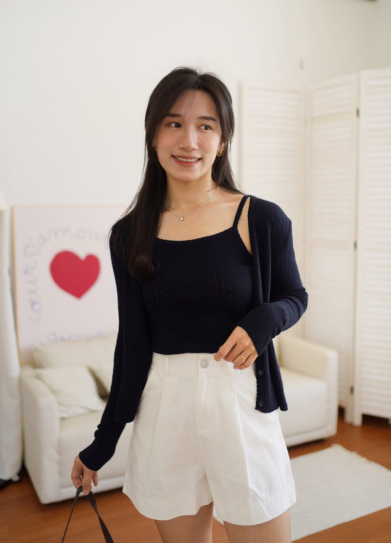Bella Crochet Cardi Tank Set