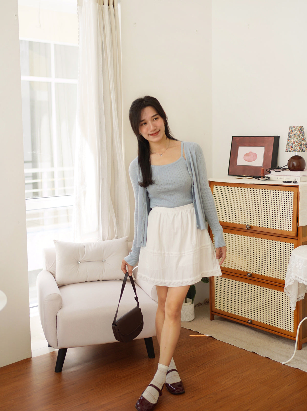 Bella Crochet Cardi Tank Set