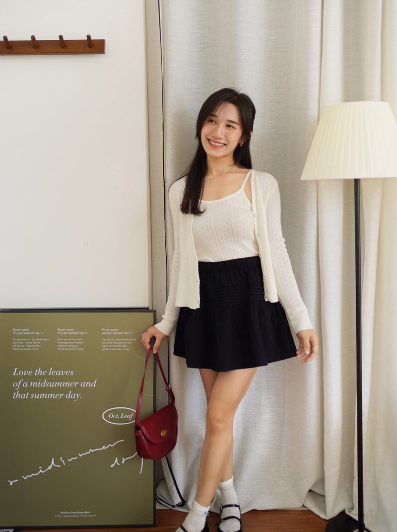 Bella Crochet Cardi Tank Set