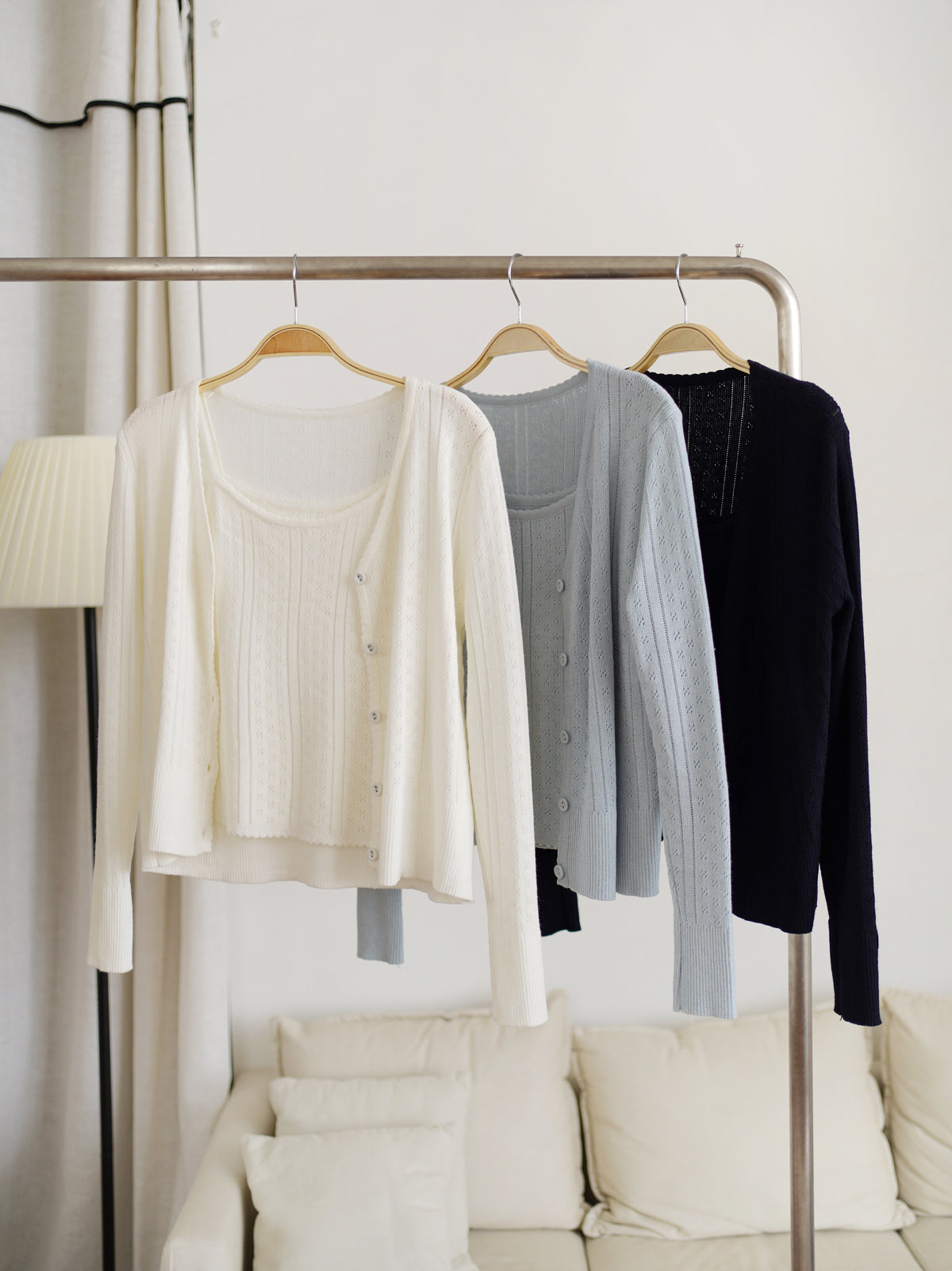 Bella Crochet Cardi Tank Set