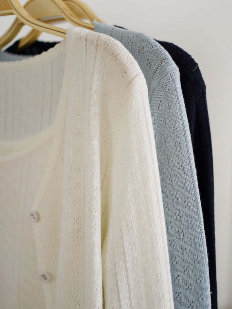 Bella Crochet Cardi Tank Set