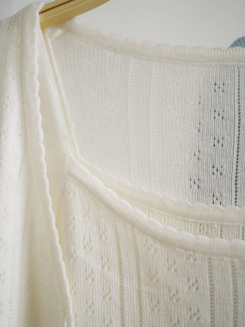 Bella Crochet Cardi Tank Set