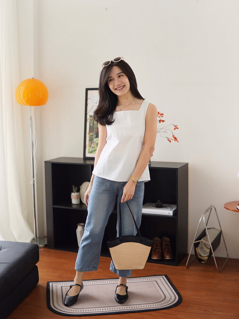 France Back Tie Top