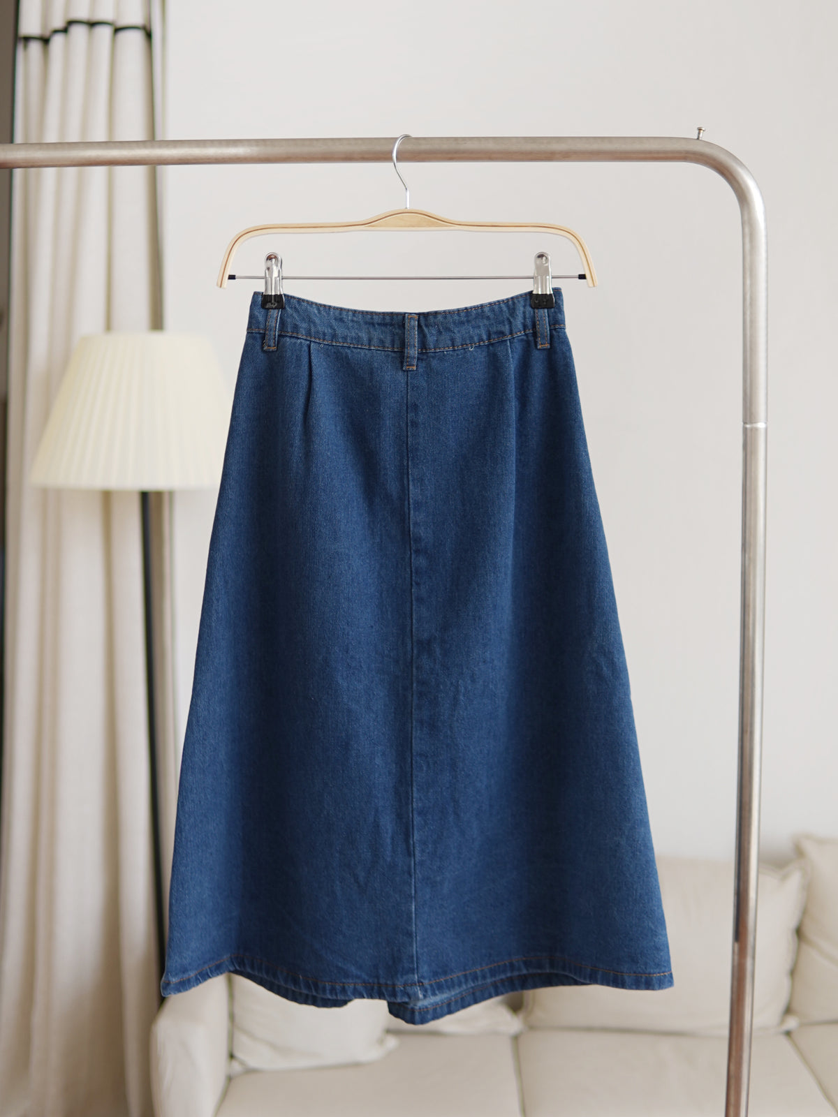 Harper Denim Flared Skirt