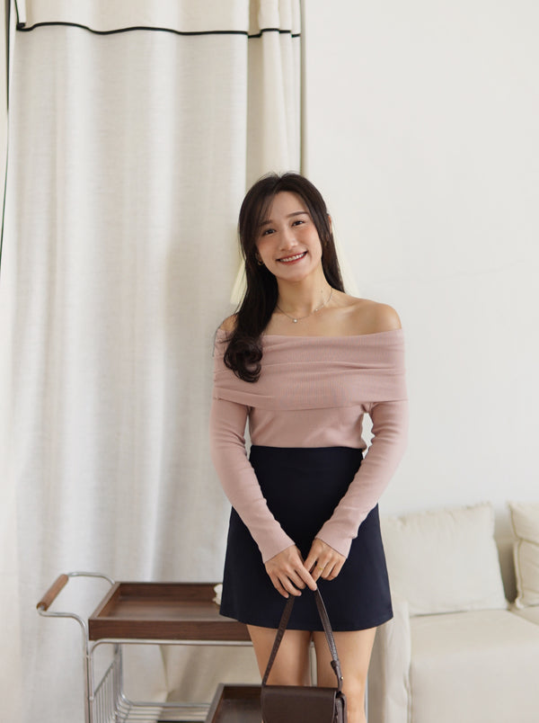 Soft Glow Off-Shoulder Knit