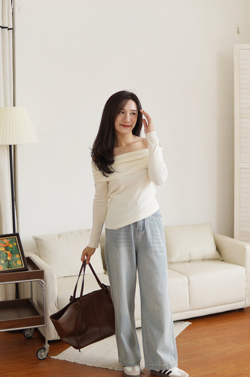 Soft Glow Off-Shoulder Knit